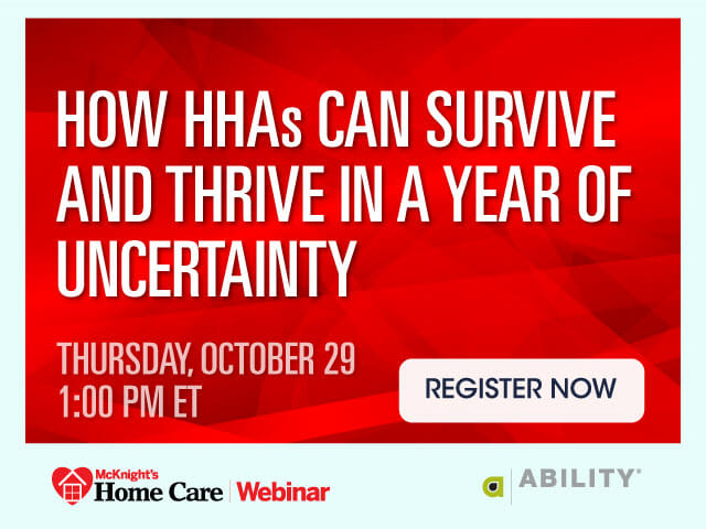 Home health agencies can learn to survive, thrive in uncertain year during McKnight’s webinar