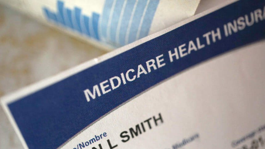 close up of medicare card