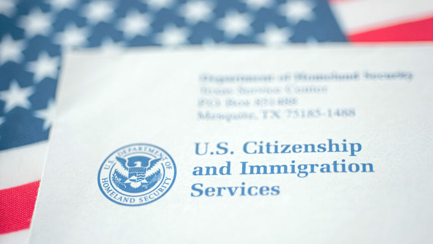 U.S. Citizen and Immigration Services letter