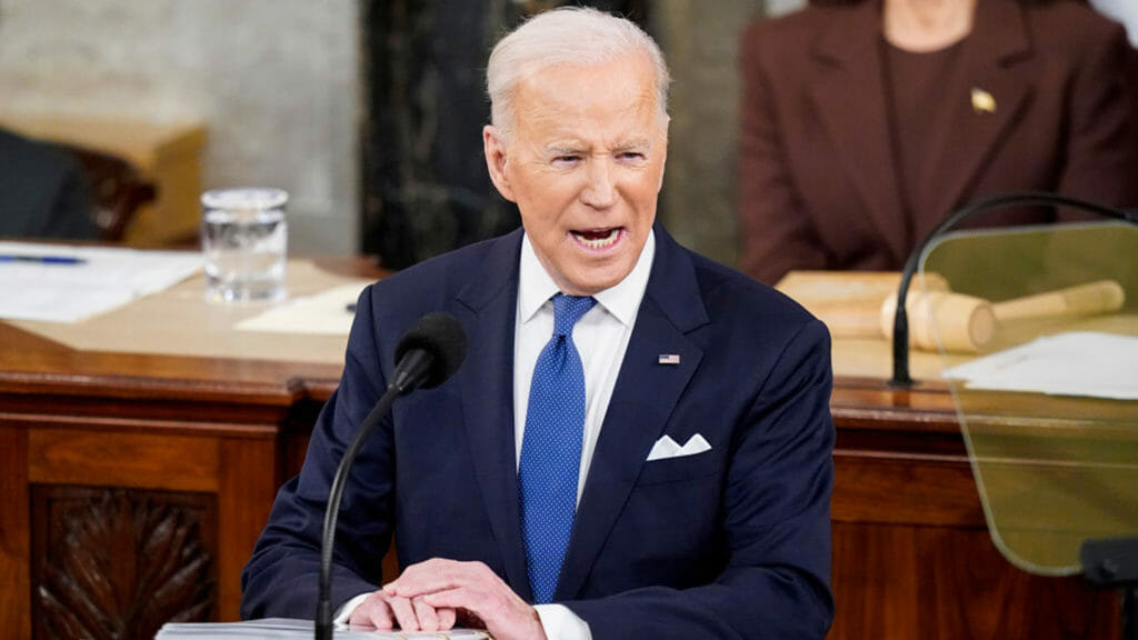 President Joe Biden delivering SOTU address