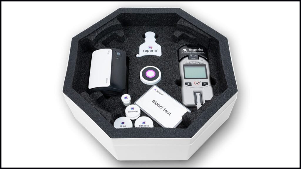 A a photo of a Reperio test kit.